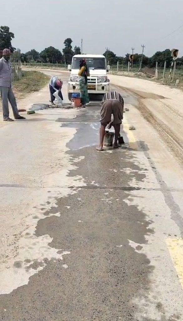 CONCRETE ROAD SKINNING AND AGGREGATES SEEN